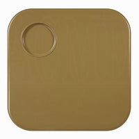 Jeny Coffee Table, 35 Inch Square Top with Rounded Corners, Yellow Brown - BM348748