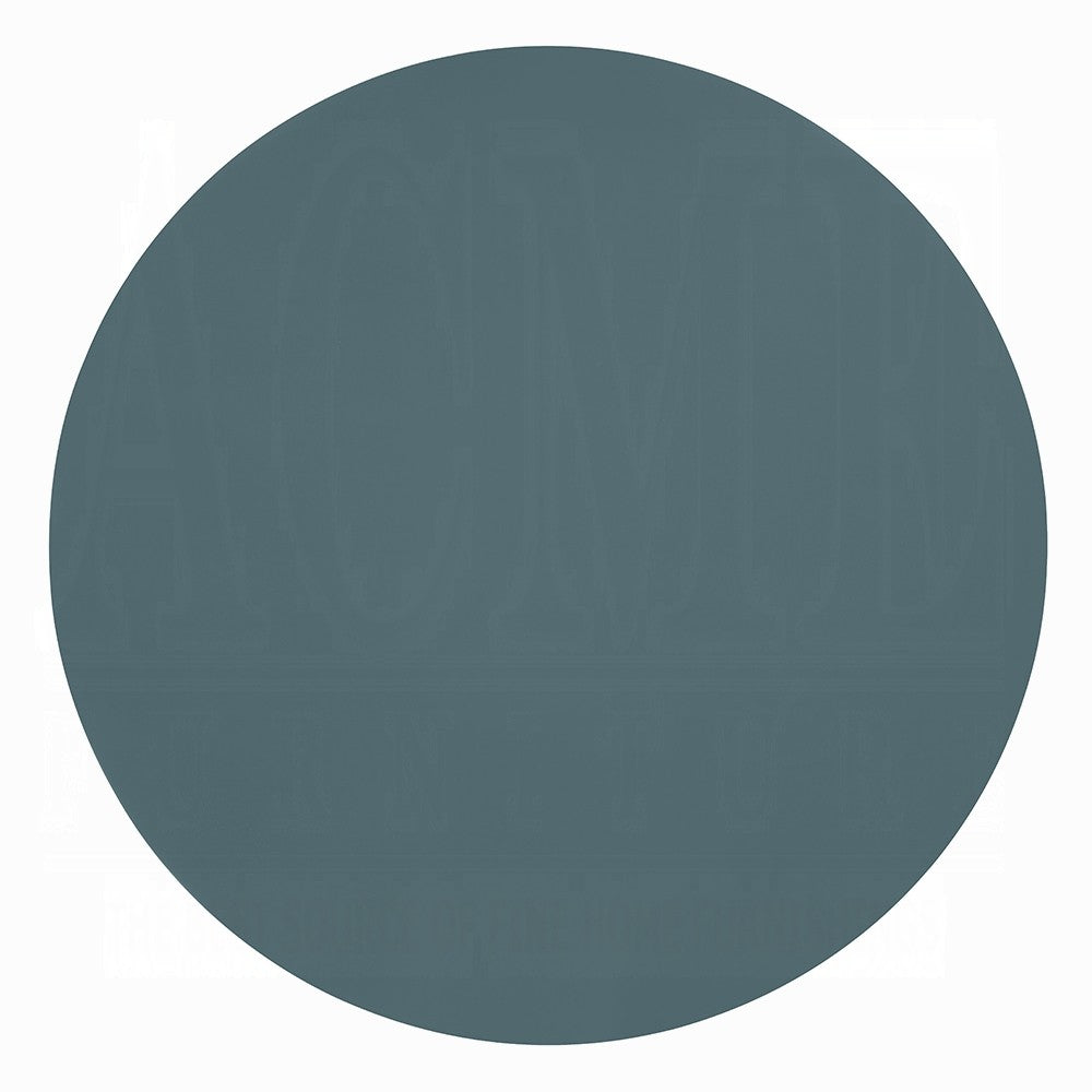 Lemy Coffee Table. 39 Inch Round Top with Pedestal Base, Teal Blue Wood - BM348751
