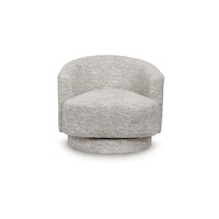 Wady Swivel Accent Chair, Light Gray Barrel Back with Tight Seat Cushion - BM348756
