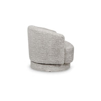 Wady Swivel Accent Chair, Light Gray Barrel Back with Tight Seat Cushion - BM348756