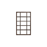 Kemu Modern Bookcase, 4 Open Shelves, 76 Inch Rustic Dark Brown Wood - BM348773