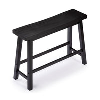 Amber Counter Height Bench, Backless Seat, Charcoal Black Acacia Wood - BM348805