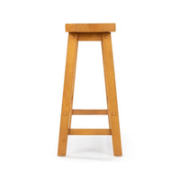 Amber Counter Height Bench, Backless Seat, Honey Oak Brown Acacia Wood - BM348807