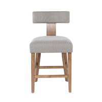Tely Counter Stool Chair with Light Gray T Back, Natural Brown Frame - BM348810