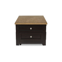 Zory Coffee Table, 46 Inch Rectangular Lift Top, 4 Drawers, Brown - BM348977