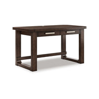 Kemu Home Office Desk, 56 Inch Rectangular Top, 2 Drawers, Dark Brown - BM348981