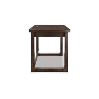 Kemu Home Office Desk, 56 Inch Rectangular Top, 2 Drawers, Dark Brown - BM348981