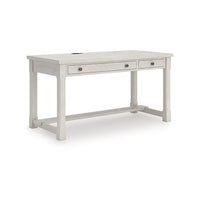 Lea Home Office Desk, 60 Inch Top with 2 Drawers, Antique White - BM348983