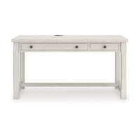 Lea Home Office Desk, 60 Inch Top with 2 Drawers, Antique White - BM348983
