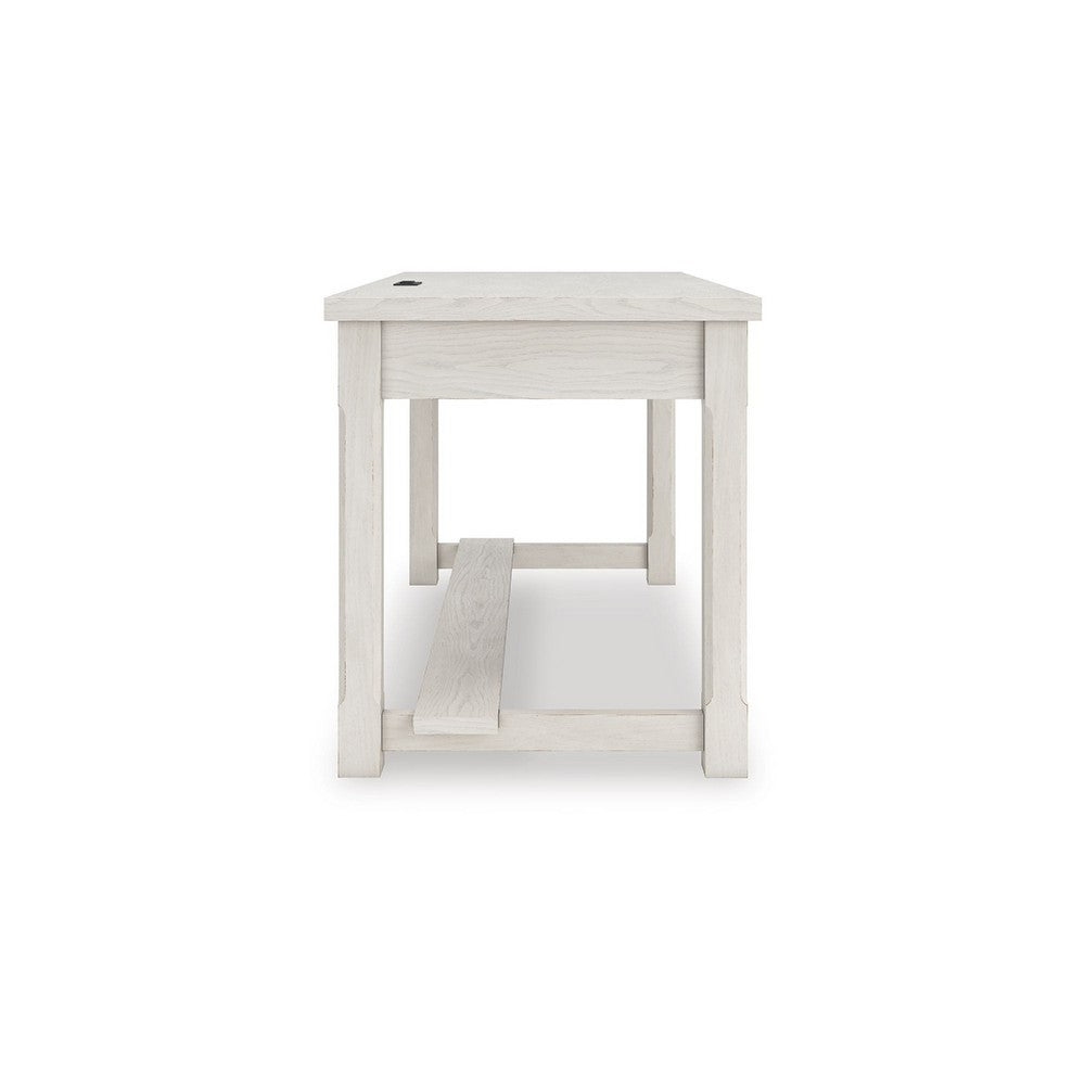 Lea Home Office Desk, 60 Inch Top with 2 Drawers, Antique White - BM348983