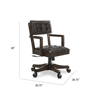 Kemu Home Office Chair, Adjustable Height, Dark Brown Faux Leather - BM348984