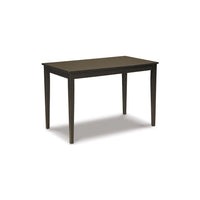 Pim Dining Table, 45 Inch Rectangular Top, Dark Brown Tapered Legs - BM348985