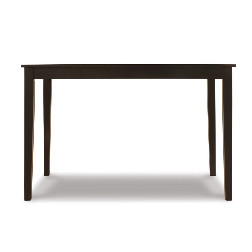 Pim Dining Table, 45 Inch Rectangular Top, Dark Brown Tapered Legs - BM348985
