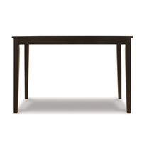 Pim Dining Table, 45 Inch Rectangular Top, Dark Brown Tapered Legs - BM348985