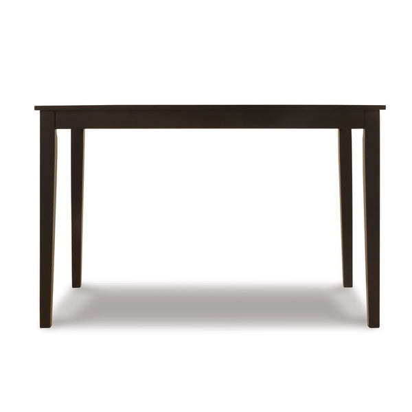 Pim Dining Table, 45 Inch Rectangular Top, Dark Brown Tapered Legs - BM348985