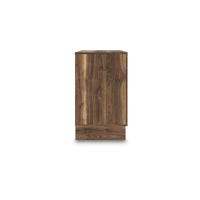 Lina 6 Drawer Wide Dresser, Integrated Handles, 51 Inch Rustic Walnut Brown - BM349002
