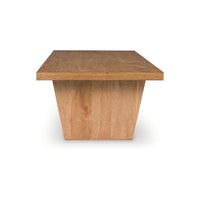 Kris Coffee Table, 55 Inch Rectangular, Tapered Legs, Light Brown - BM349013