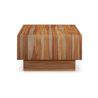 Donni Coffee Table with Shelf, 46 Inch Rectangular, Panel Legs, Brown Wood - BM349018