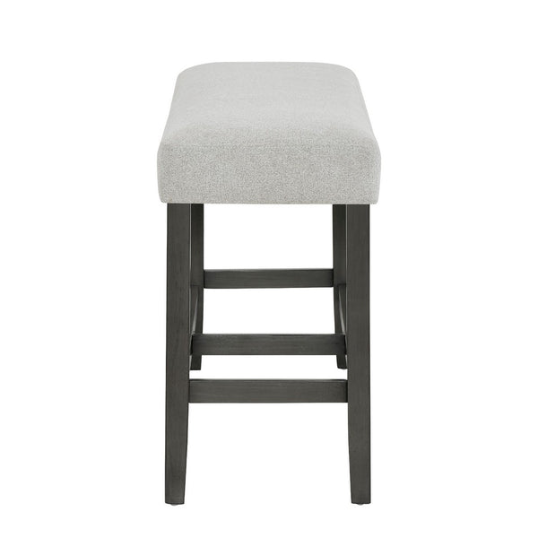 Jeny Counter Height Dining Bench, Padded Seat, 40 Inch Light Gray - BM349056