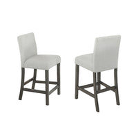 Jeny Counter Height Dining Chair Set of 2, Padded Seat, Light Gray - BM349057