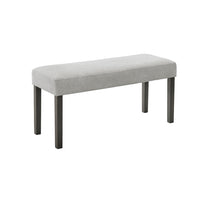 Jeny Dining Bench, Foam Padded Seat, 40 Inch Wide Dark Gray Wood - BM349065