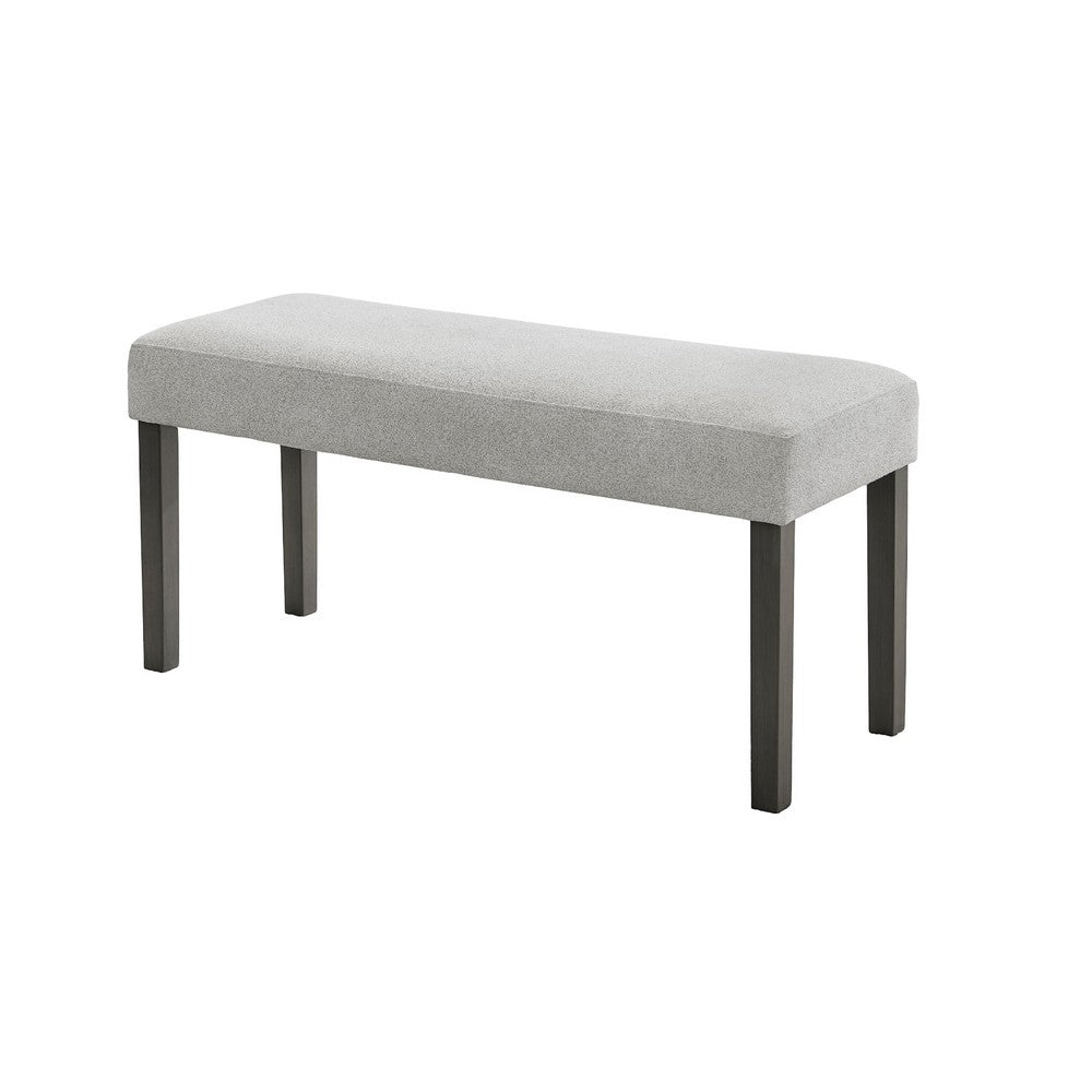Jeny Dining Bench, Foam Padded Seat, 40 Inch Wide Dark Gray Wood - BM349065
