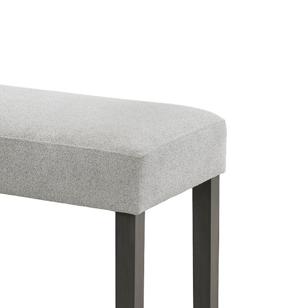 Jeny Dining Bench, Foam Padded Seat, 40 Inch Wide Dark Gray Wood - BM349065
