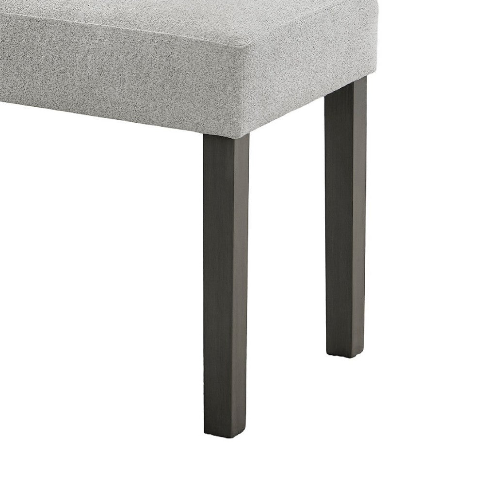 Jeny Dining Bench, Foam Padded Seat, 40 Inch Wide Dark Gray Wood - BM349065