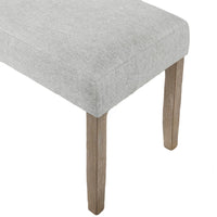 Teny Dining Bench, Light Gray Seat, 41 Inch Wide Oak Brown Frame - BM349066