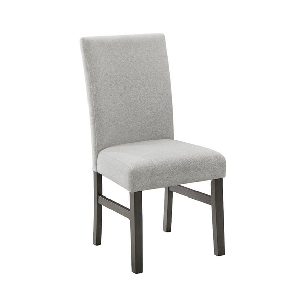 Jeny Dining Chair Set of 2, Gray Padded Seats, Classic Parsons Design - BM349068