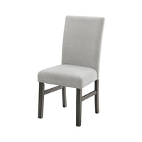 Jeny Dining Chair Set of 2, Gray Padded Seats, Classic Parsons Design - BM349068