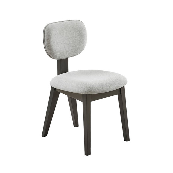 Beny Dining Chair Set of 2, Retro Padded Seat and Low Back, Gray - BM349069