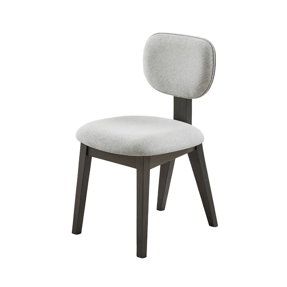 Beny Dining Chair Set of 2, Retro Padded Seat and Low Back, Gray - BM349069