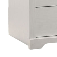 Lara Nightstand, 2 Drawers with 1 Top Open Shelf and USB Ports, White - BM349115