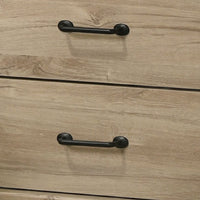 Lara Nightstand, 2 Drawers, Top Open Shelf, USB Ports, Light Oak Brown - BM349116