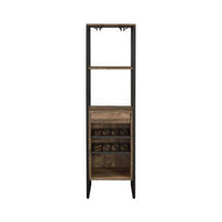 Nery Wine Rack with 1 Drawer and 3 Shelves, 69 Inch, Weathered Oak Brown - BM349685