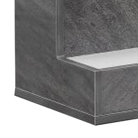 Bar Bottle Display Shelf with LED Remote Control, 20 Inch, Gray Wood - BM349686