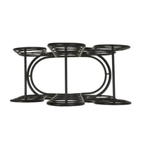 13 Bottles Countertop Wine Rack, 23 Inch, Cactus Shaped Black Metal - BM349687