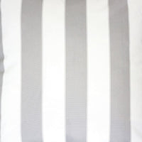 Keo Outdoor Throw Pillow Cover, Silver White Wide Stripes, 20 Inch Square - BM349693