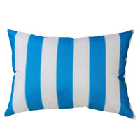 Keo Outdoor Lumbar Throw Pillow Cover, Blue and White Wide Stripes, 14x20 - BM349694