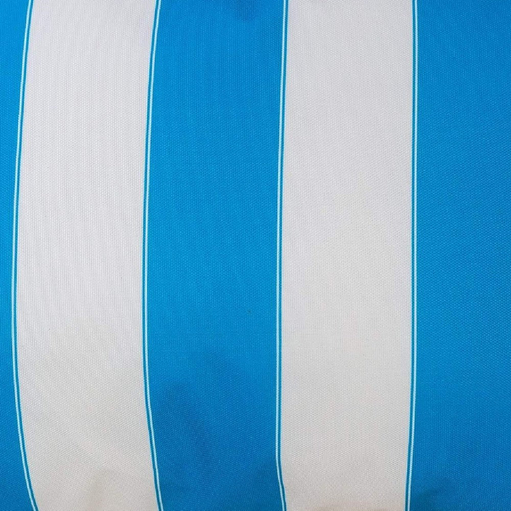 Keo Outdoor Lumbar Throw Pillow Cover, Blue and White Wide Stripes, 14x20 - BM349694