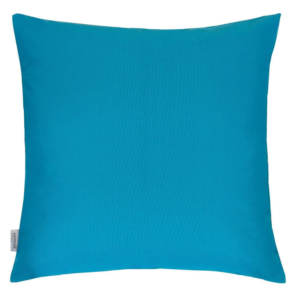 Outdoor Indoor Throw Pillow Cover, Aqua Blue Polyester, 20x20 Inch Square - BM349697