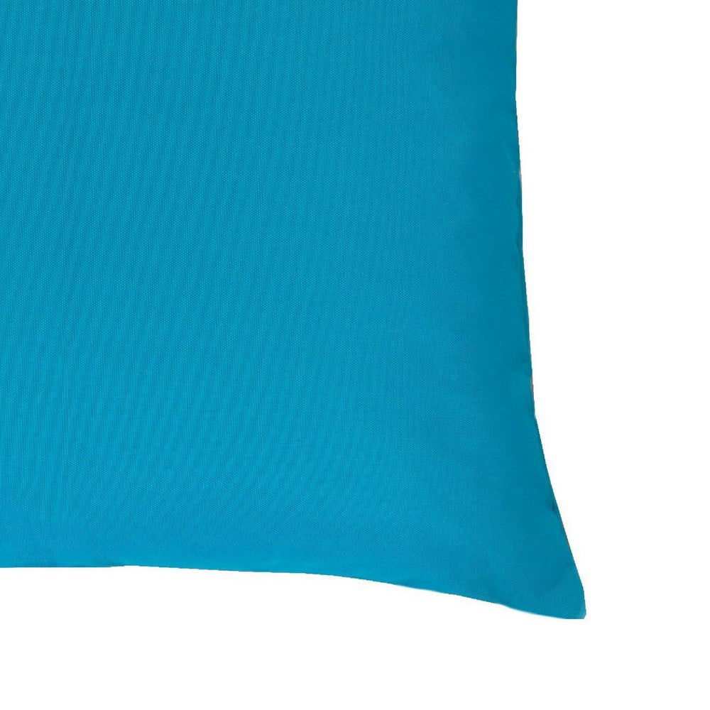 Outdoor Indoor Throw Pillow Cover, Aqua Blue Polyester, 20x20 Inch Square - BM349697
