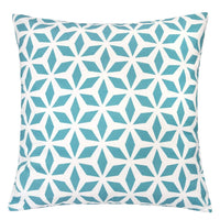 Outdoor Indoor Throw Pillow Cover, Aqua Blue Crystal Burst 20 Inch Square - BM349698