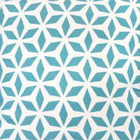 Outdoor Indoor Throw Pillow Cover, Aqua Blue Crystal Burst 20 Inch Square - BM349698