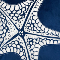 Throw Pillow Cover, Starfish Design, Coastal Indigo Velvet 20 Inch Square - BM349701