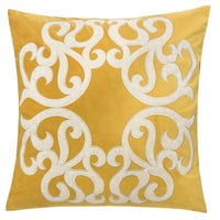 Dery 20x20 Square Throw Pillow Cover, 2 Sided Yellow Cover Velvet Vintage - BM349703