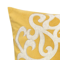 Dery 20x20 Square Throw Pillow Cover, 2 Sided Yellow Cover Velvet Vintage - BM349703
