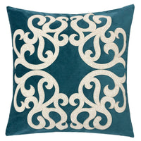 Dery 20x20 Square Throw Pillow Cover, Double Sided Green Velvet Vintage - BM349704