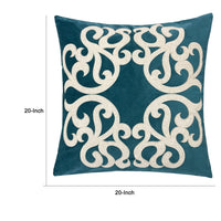 Dery 20x20 Square Throw Pillow Cover, Double Sided Green Velvet Vintage - BM349704